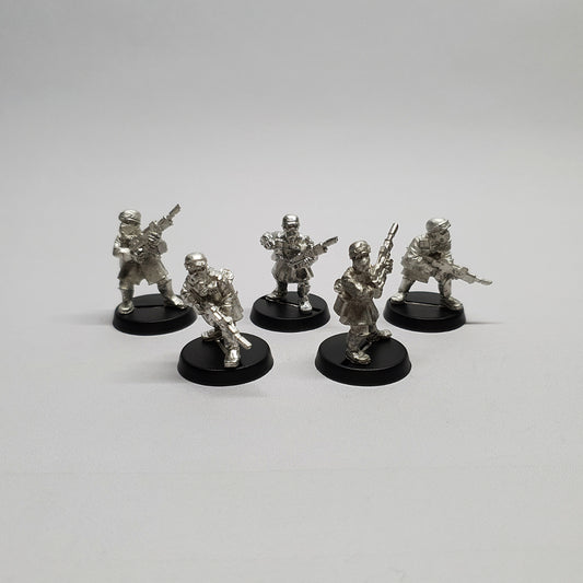 TFT 22028 - ARMAGEDDON STEEL LEGION GUARDSMEN x5 W/ LASGUNS - GW 1999